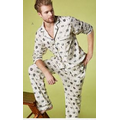 Crowns Stretch Men's Long Sleeve 2 Piece Classic Pajama Set